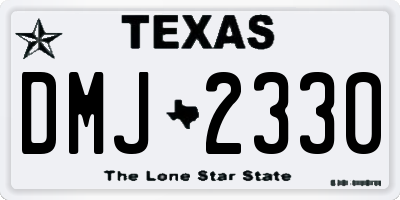 TX license plate DMJ2330