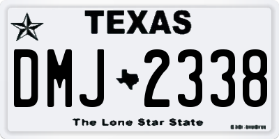 TX license plate DMJ2338