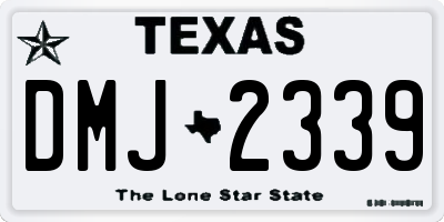 TX license plate DMJ2339