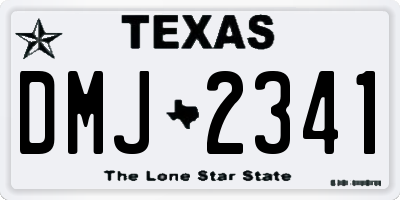 TX license plate DMJ2341
