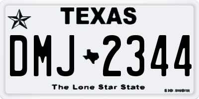 TX license plate DMJ2344