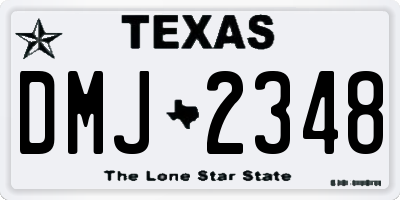 TX license plate DMJ2348