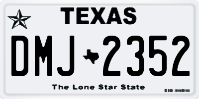 TX license plate DMJ2352