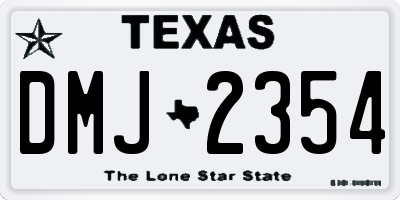 TX license plate DMJ2354
