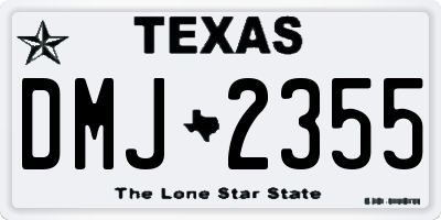 TX license plate DMJ2355