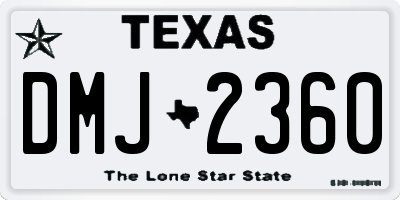 TX license plate DMJ2360