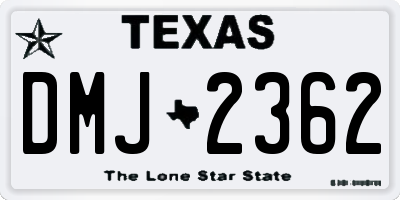 TX license plate DMJ2362