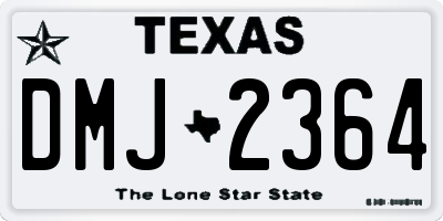 TX license plate DMJ2364
