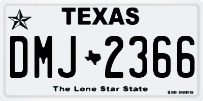 TX license plate DMJ2366