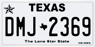 TX license plate DMJ2369