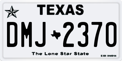 TX license plate DMJ2370