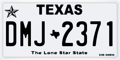 TX license plate DMJ2371