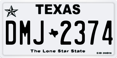 TX license plate DMJ2374
