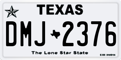 TX license plate DMJ2376
