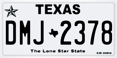 TX license plate DMJ2378
