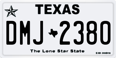 TX license plate DMJ2380