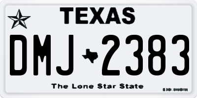 TX license plate DMJ2383