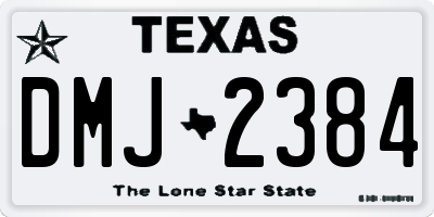 TX license plate DMJ2384