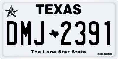 TX license plate DMJ2391