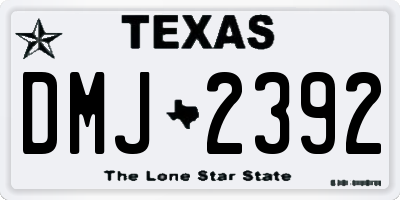 TX license plate DMJ2392