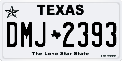 TX license plate DMJ2393