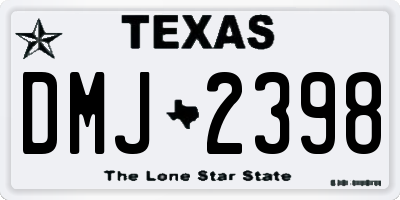 TX license plate DMJ2398
