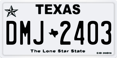 TX license plate DMJ2403
