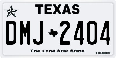 TX license plate DMJ2404