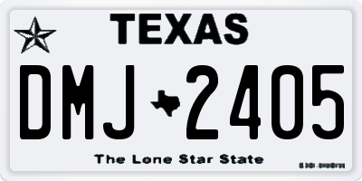 TX license plate DMJ2405