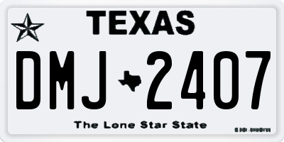 TX license plate DMJ2407