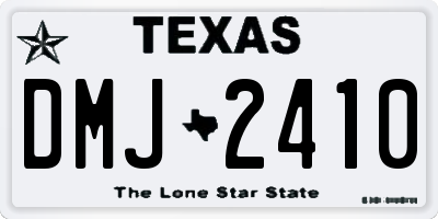 TX license plate DMJ2410