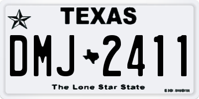 TX license plate DMJ2411