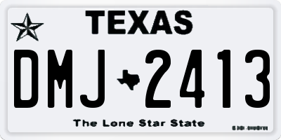 TX license plate DMJ2413
