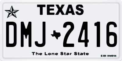 TX license plate DMJ2416