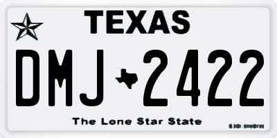 TX license plate DMJ2422