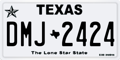 TX license plate DMJ2424