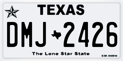 TX license plate DMJ2426