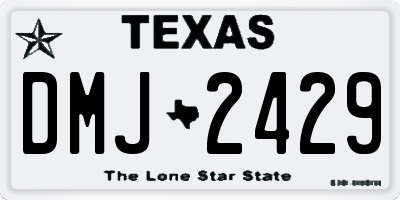 TX license plate DMJ2429