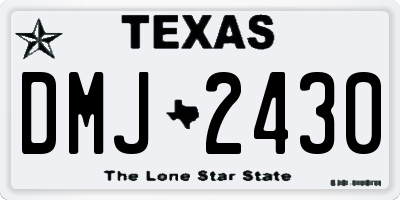 TX license plate DMJ2430