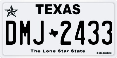 TX license plate DMJ2433
