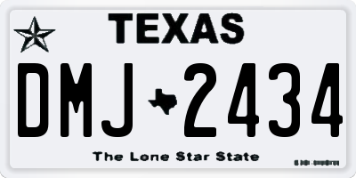 TX license plate DMJ2434