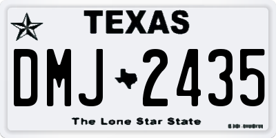 TX license plate DMJ2435