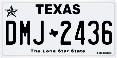 TX license plate DMJ2436
