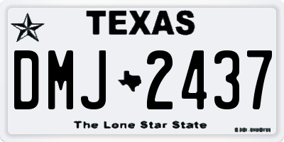 TX license plate DMJ2437