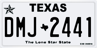 TX license plate DMJ2441