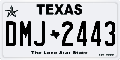 TX license plate DMJ2443