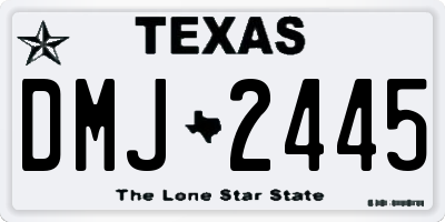 TX license plate DMJ2445
