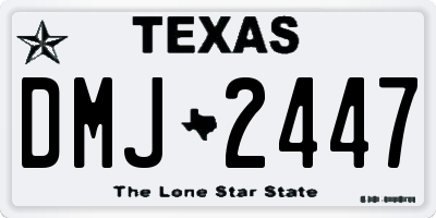 TX license plate DMJ2447
