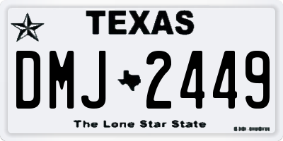 TX license plate DMJ2449
