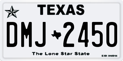 TX license plate DMJ2450